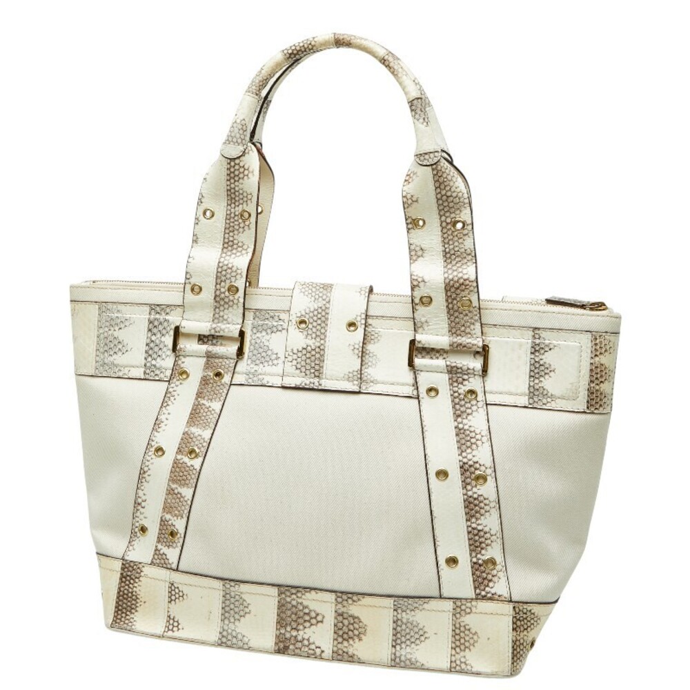 Dior logo handbag tote bag white Ivory leather - Picture 2 of 9